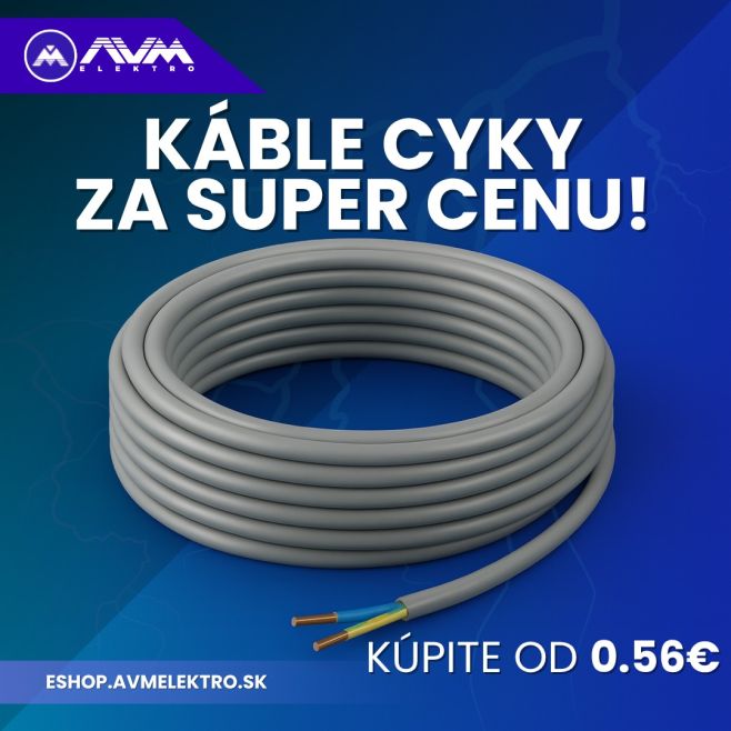 ⚡KÁBLE CYKY ZA SUPER CENU⚡ 🔌Potrebujete kvalitné elektroinštalačné káble pre svoj dom, dielňu alebo stavbu? V našej ponuke...